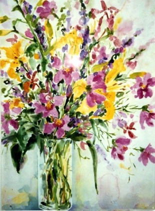 Cosmos & Day Lilies (sold)