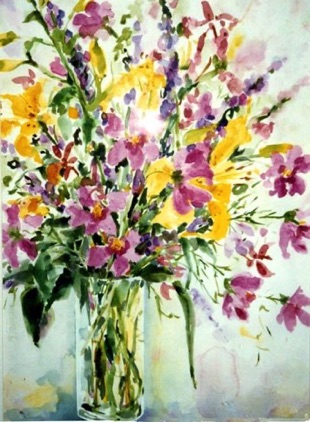 Cosmos & Day Lilies (sold) Cosmos & Day Lilies (sold)