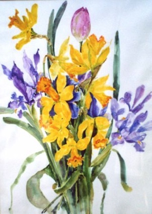 Daffodils, Dutch Iris & Tulip