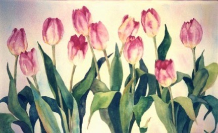 Row of Tulips #1 (sold) Row of Tulips #1 (sold)