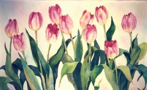 Row of Tulips #1 (sold) Row of Tulips #1 (sold)