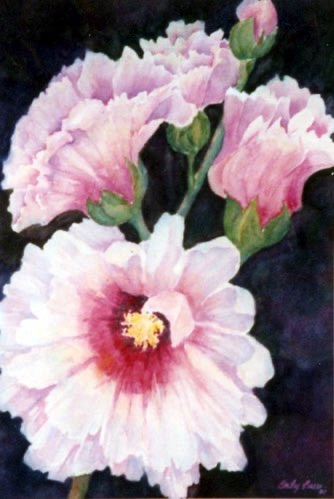 Hollyhocks #3 (sold)