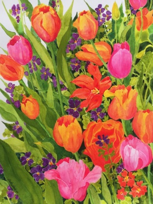 Riot of Tulips  16 x 12